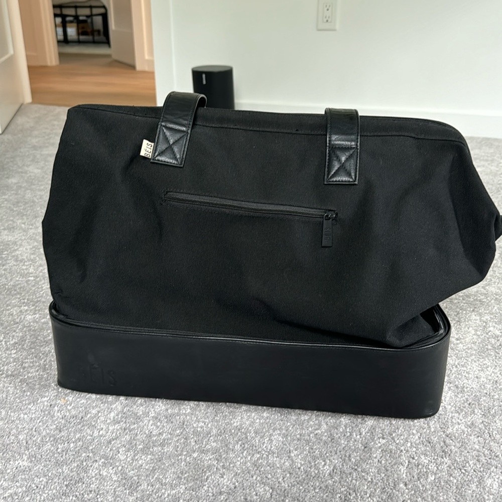 BEIS Black Travel Weekender Bag
